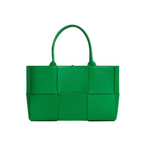 Bottega Veneta Green Intrecciato Leather Medium Arco Tote Handbag
